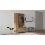 Έπιπλο εισόδου Lala καρυδί μελαμίνη 112x35x170εκ ed2276