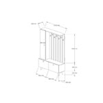 Έπιπλο εισόδου Lala καρυδί μελαμίνη 112x35x170εκ ed2276 - Image 2