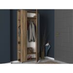 Έπιπλο εισόδου Meyra καρυδί μελαμίνη πλαστικά πόδια 80x28 6x185εκ ed2283 - Image 5