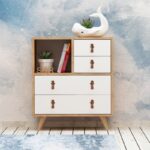 Ντουλάπι Fallow δρυς άσπρο μελαμίνη 70x40x88 6εκ ed2291 - Image 4