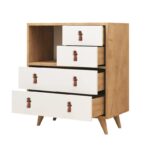 Ντουλάπι Fallow δρυς άσπρο μελαμίνη 70x40x88 6εκ ed2291 - Image 3