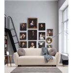 Infinito τριθέσιος καναπές Ύφασμα λευκό 223x83x86cm ed2293