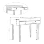Γραφείο Spugna λευκό χρώμα 100x62x81 5cm μελαμίνη μέταλλο ed2294 - Image 2