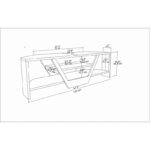 Έπιπλο τηλεόρασης Sares Oak μαύρο 120x35x36 8cm ed2305 - Image 2