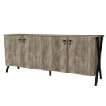 Κονσόλα Favore καρυδί μαύρο χρώμα 180x44 8x76 8cm ed2330 - Image 5