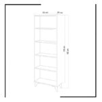 Βιβλιοθήκη Potena άσπρο μελαμίνη 50x25x162εκ ed2344 - Image 2