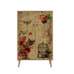 PIANETA ΠΑΠΟΥΤΣΟΘΗΚΗ OAK ΜΕΛΑΜΙΝΗ 80x36xH127cm ed2345 - Image 5