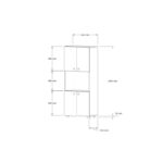 Ντουλάπι έπιπλο κουζίνας Gelo λευκό 60x140x31 4cm ed2348 - Image 2