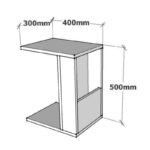 Βοηθητικό τραπέζι Krina ανθρακί 30x40x50cm ed2352 - Image 2