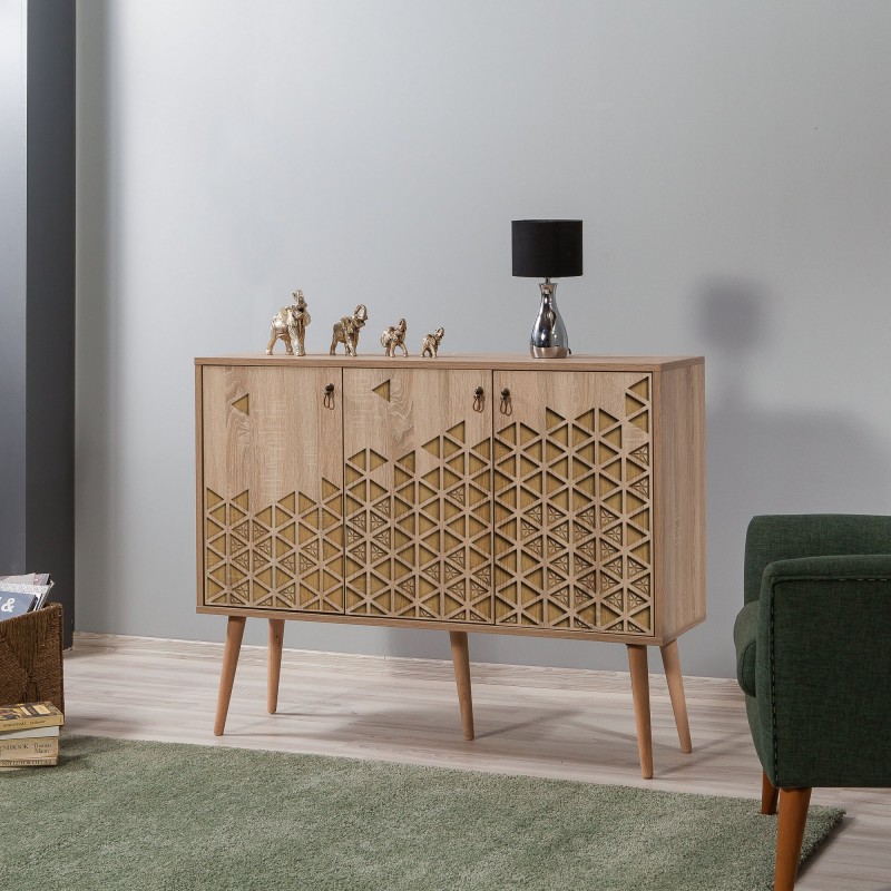 2353_0-800x800 Μπουφέ Mente 2 SONOMA OAK ΜΕΛΑΜΙΝΗ 120x36xH90cm ed2353 - Image 1