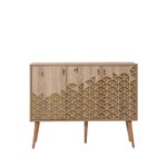 Μπουφέ Mente 2 SONOMA OAK ΜΕΛΑΜΙΝΗ 120x36xH90cm ed2353 - Image 5