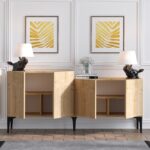 Μπουφέ Alice Sapphire Oak μελαμίνη 180x40x85cm ed2354 - Image 5