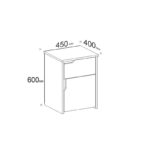 Κομοδίνο Ara 45x60x40cm μελαμίνη ed2355 - Image 2