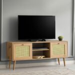 Έπιπλο TV Frosinone oak χρώμα μελαμίνη 140x40x60cm ed2356