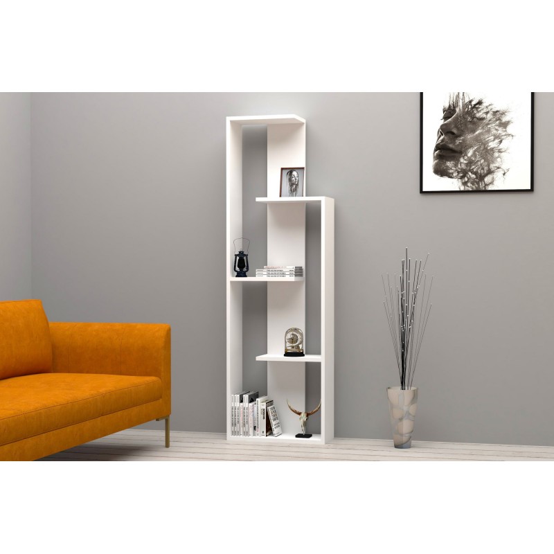 2364_0-800x800 Βιβλιοθήκη Wand άσπρο μελαμίνη 50x19 6x160εκ ed2364 - Image 1