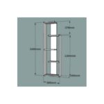 Βιβλιοθήκη Wand άσπρο μελαμίνη 50x19 6x160εκ ed2364 - Image 2