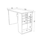 Γραφείο Acacia λευκό μελαμίνη 120x50x74cm ed2366 - Image 2