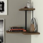 Ραφιέρα Agora καρυδί μαύρο μελαμίνη μεταλλικός σκελετός 38 5x38 5x33 8εκ ed2367 - Image 5