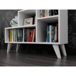 Βιβλιοθήκη Nisa άσπρο μελαμίνη 88x20x106εκ ed2371 - Image 5