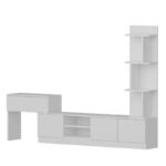 Έπιπλο τηλεόρασης Maxi άσπρο χρώμα μελαμίνη 120x29 5x38cm ed2380 - Image 4