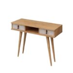 Κονσόλα Lawen δρυς άσπρο μελαμίνη 100x30x87 6εκ ed2400 - Image 4