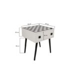 Τραπέζι σαλονιού σκακιού Chesso μαύρη άσπρη μελαμίνη 50x60x50cm ed2404 - Image 2