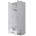 Ντουλάπα Balis άσπρη μελαμίνη 60x43x170cm ed2413 - Image 3