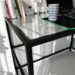 Γραφείο Master 130x60cm μέταλλο γυαλί ed2414 - Image 3