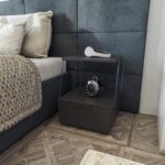 Κομοδίνο Lida ανθρακί μελαμίνη 42x52x41cm ed2415