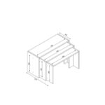 Τραπέζι βοηθητικά Cango σετ 3τεμ άσπρη καρυδί μελαμίνη 80x29 5x45cm ed2421 - Image 2