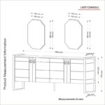 Κονσόλα Firma plus 180x44 5x77 6cm καρυδί χρώμα ed2424 - Image 2