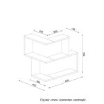 Ραφιέρα Bulut άσπρο μελαμίνη 45x14 5x55 4εκ ed2426 - Image 2