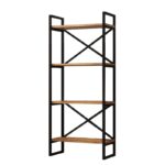 Βιβλιοθήκη Sicily atlantic pine μελαμίνη μεταλλικός σκελε΄τος 58x30x138εκ ed2452 - Image 3