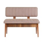 Σκαμπό Vina καρυδί πέτρα μελαμίνη πολυεστέρας 110x46x85εκ ed2461