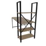 Γραφείο Vir μέταλλο μελαμίνη 126 3x60x75cm oak μαύρο ed2477 - Image 5