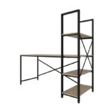 Γραφείο Vir μέταλλο μελαμίνη 126 3x60x75cm oak μαύρο ed2477 - Image 4