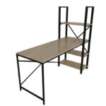 Γραφείο Vir μέταλλο μελαμίνη 126 3x60x75cm oak μαύρο ed2477 - Image 3