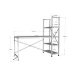 Γραφείο Vir μέταλλο μελαμίνη 126 3x60x75cm oak μαύρο ed2477 - Image 2