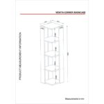 Βιβλιοθήκη Venita άσπρο μελαμίνη 31 3x33 1x120εκ ed2479 - Image 2