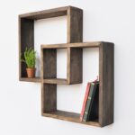 Ραφιέρα Raf καρυδί ξύλο 51x9x51εκ ed2490