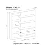 Βιβλιοθήκη Handy άσπρο μελαμίνη 125x22x126εκ ed2496 - Image 2