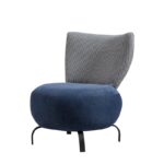 Καρέκλα Loly σκούρο μπλέ σετ 2 μεταλλικά πόδια 74x64x84εκ ed2499 - Image 5