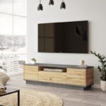 Έπιπλο TV Libero χρώματος ασημί λευκό 140x35 5x39 5cm ed2507