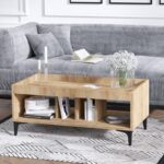 Τραπέζι σαλονιού Luke δρυς μελαμίνη 100x50x47εκ ed2520 - Image 5