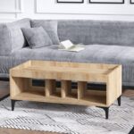 Τραπέζι σαλονιού Luke δρυς μελαμίνη 100x50x47εκ ed2520 - Image 4