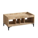 Τραπέζι σαλονιού Luke δρυς μελαμίνη 100x50x47εκ ed2520 - Image 3