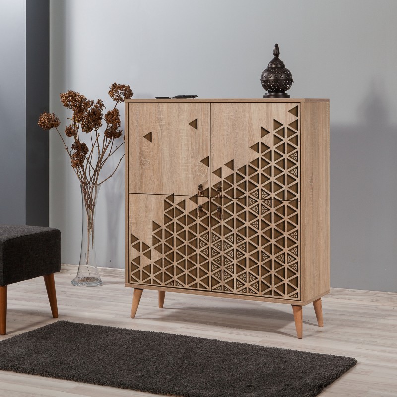 2527_0-800x800 Έπιπλο εισόδου παπουτσοθήκη Mente 95x36x111cm μελαμίνη ed2527 - Image 1