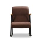 Dandolo Κουνιστή Πολυθρόνα Ύφασμα καφέ 86x65x100cm ed2535 - Image 4