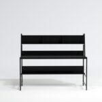 Γραφείο Symphony μαύρο μέταλλο μελαμίνη 140x60x122cm ed2536 - Image 4