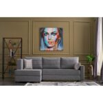Γωνιακός καναπές Ece Left γκρι 242x90x88cm ed2559